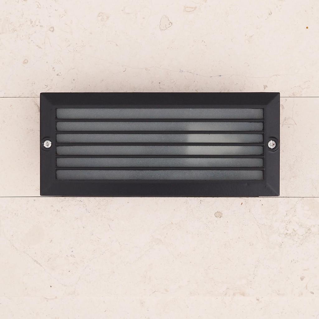 Outdoor recessed wall light 'Elegance' - Black (IP44)