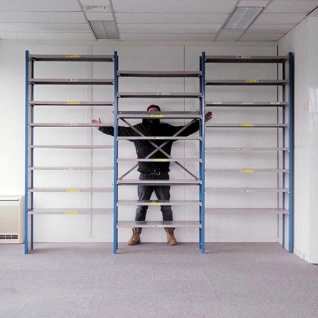 Large shelf by Mecalux (H. 230 cm) - Epoxy (White vertical frame)