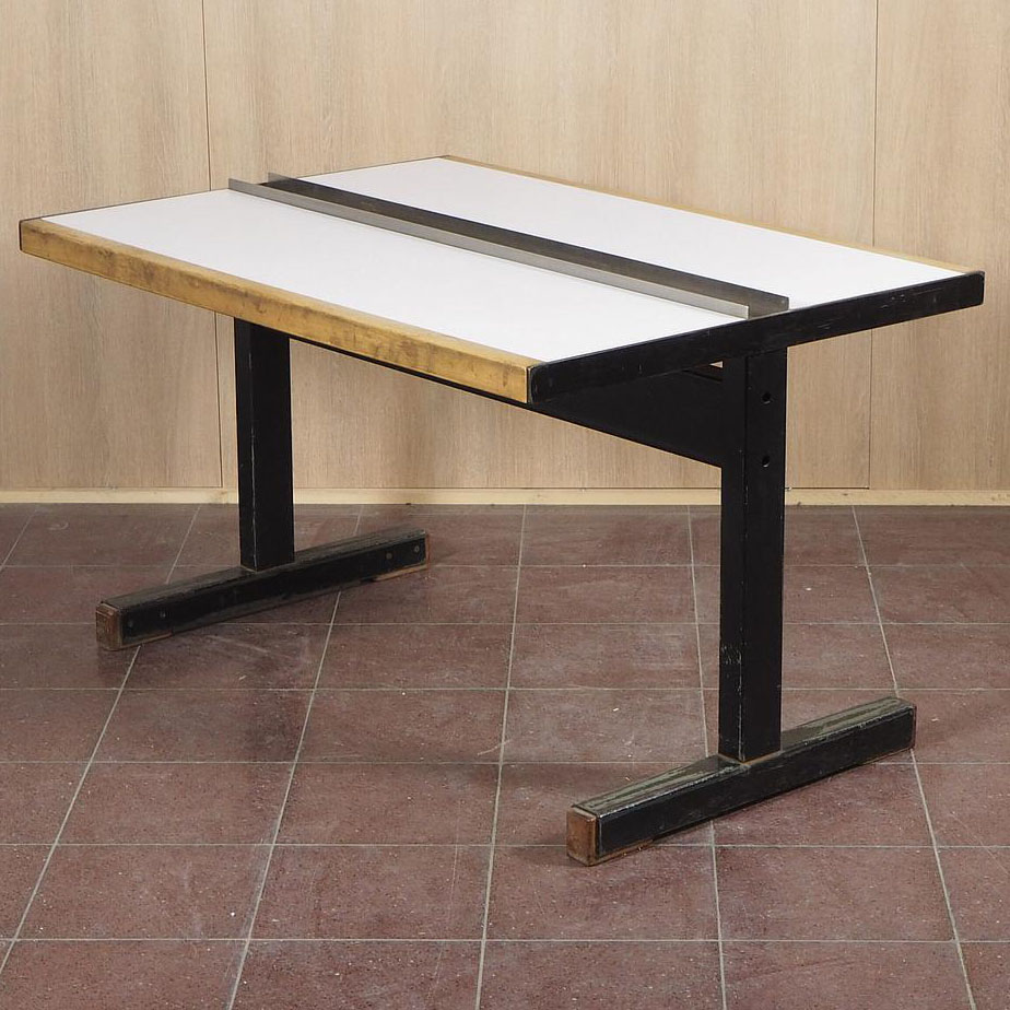 Cafeteria table by Christophe Gevers from the Générale de Banque (L. 120 or 180 cm)