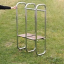 Tray rack in chromed tubular steel by Christophe Gevers from the Générale de Banque