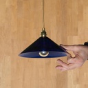 Hanging light 'Nicolo' in opaline glass - Clear cobalt blue