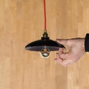 Hanging light 'Eva' in opaline glass - Clear purple