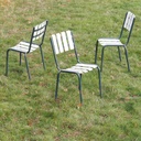 Stackable outdoor chair 'Flotille' by SIF from the Park of Versailles Palace