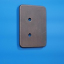 Single handle plate with keyhole in sand-cast bronze by Jules Wabbes from the Générale de Banque (Right)