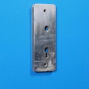 Double handle plate with keyhole in chrome-plated brass from the Générale de Banque - Hole on both sides (Right/Left)