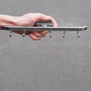 Towel hooks in chromed stainless steel by Geesa