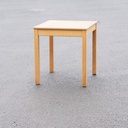 Rectangular table with beech legs and wooden laminated tabletop