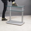 Sideboard in tempered glass on wheels by Gisan