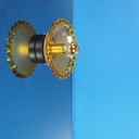 Wall sconce in orange ornate and textured glass