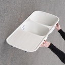 Double inset sink with drainboard by Blanco