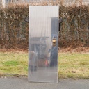 Door in stainless steel with bronze door handles by Jules Wabbes (H. 199,3 x 79,5 cm) - Left