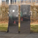 Double door in stainless steel from the Générale de Banque (H. 201,2 x 144,8 cm) - Left