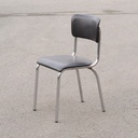 Chair by Tubax - Black synthetic leather (ca. 1980)