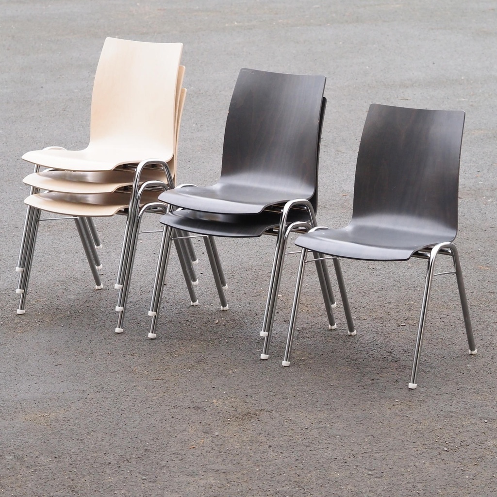 Stackable chair '13405' by König & Meyer (Beige or Dark grey)