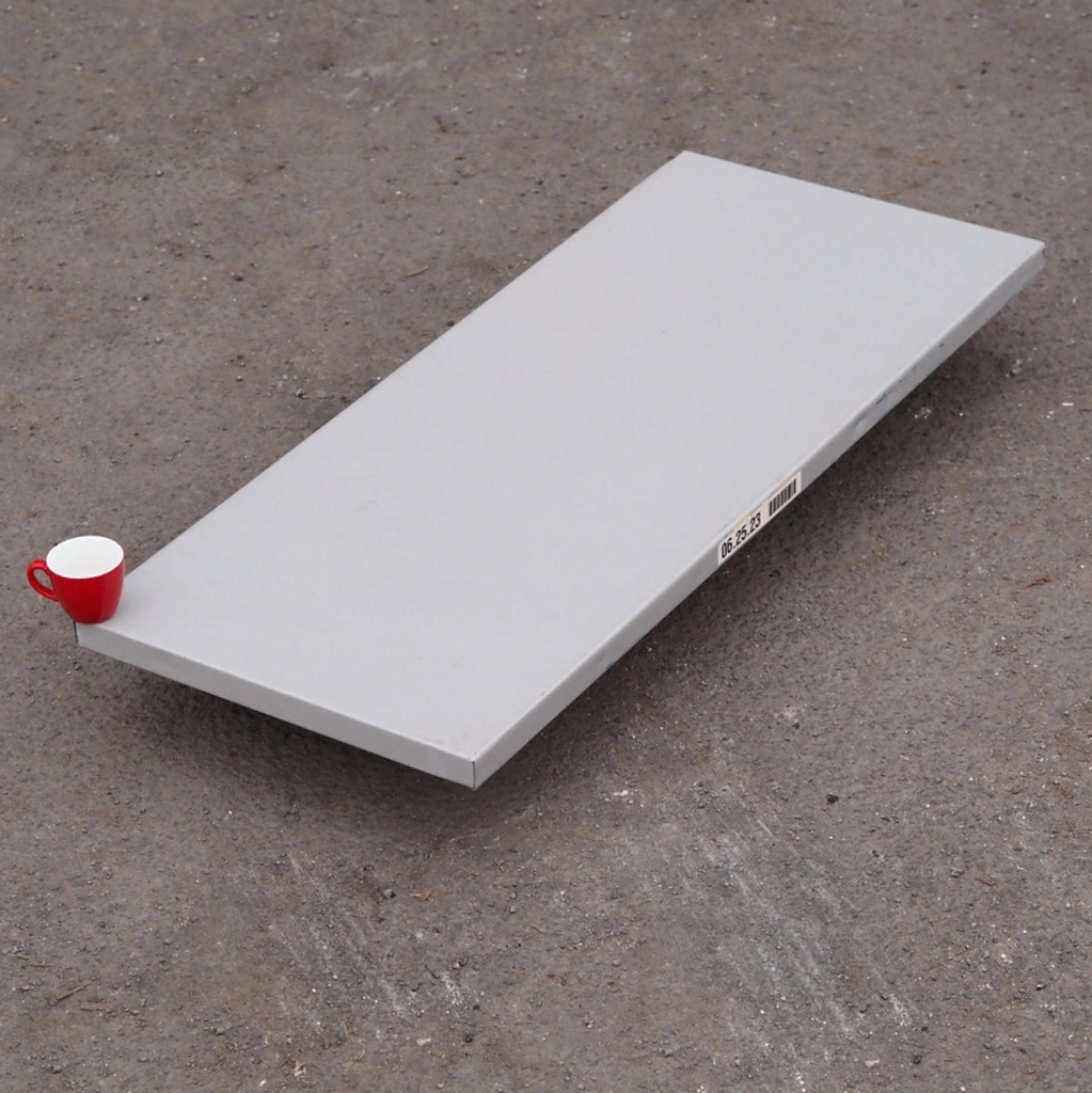 Shelf panel by Mecalux in grey epoxy powder coated steel  (97 x 39,5 cm)