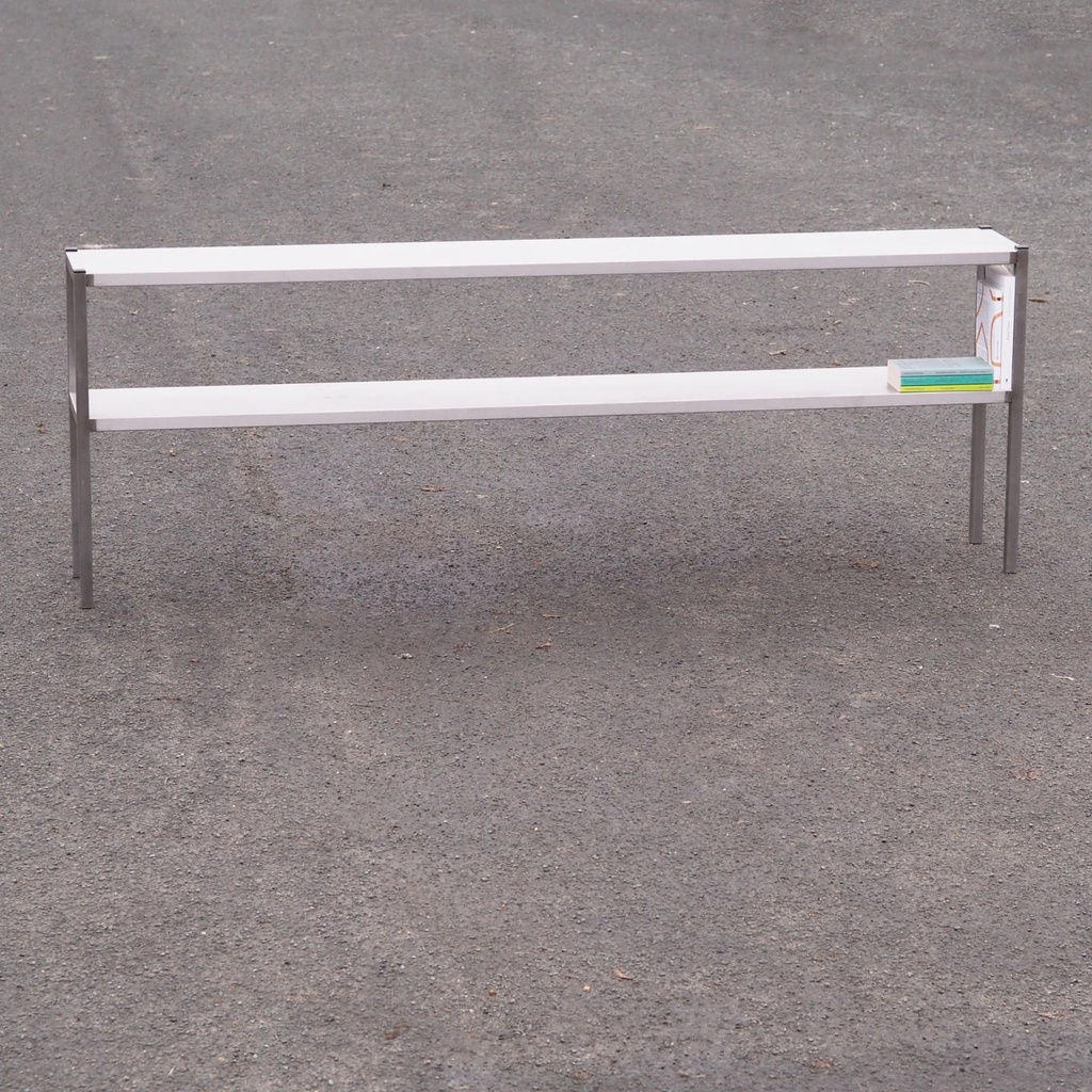 Low shelf in stainless steel (L. 200 cm)