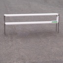 Low shelf in stainless steel (L. 200 cm)