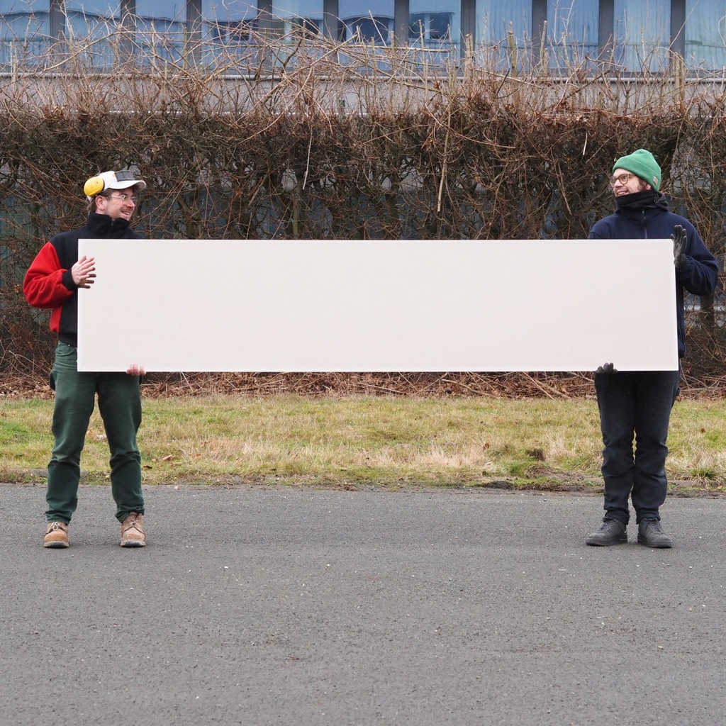 Bevelled mirror with silvered bronze finish by AGC Glass (269 x 60,6 cm)