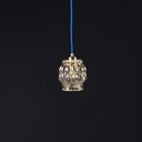 Hanging light 'Lawrence' in smoked textured glass