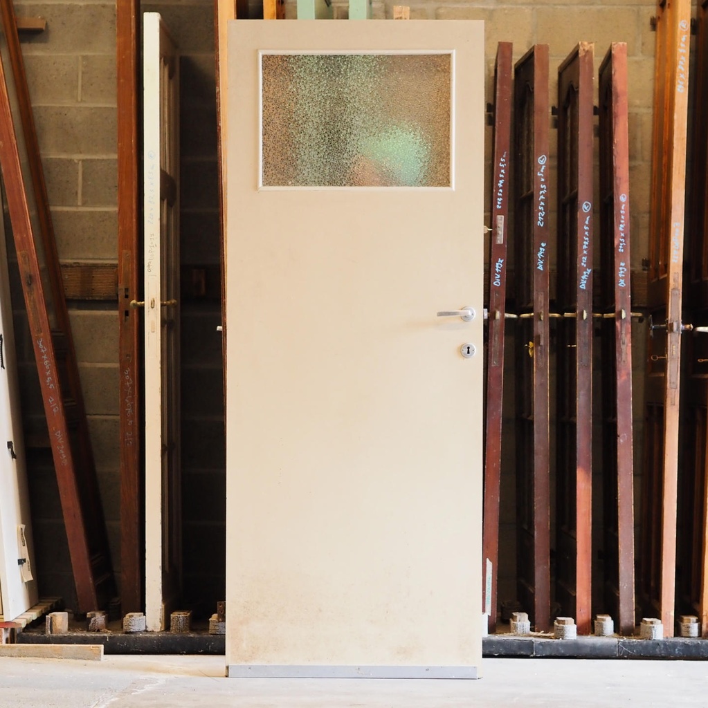 Door with textured glass panel (H. 212 x W. 82,5 cm) - Left