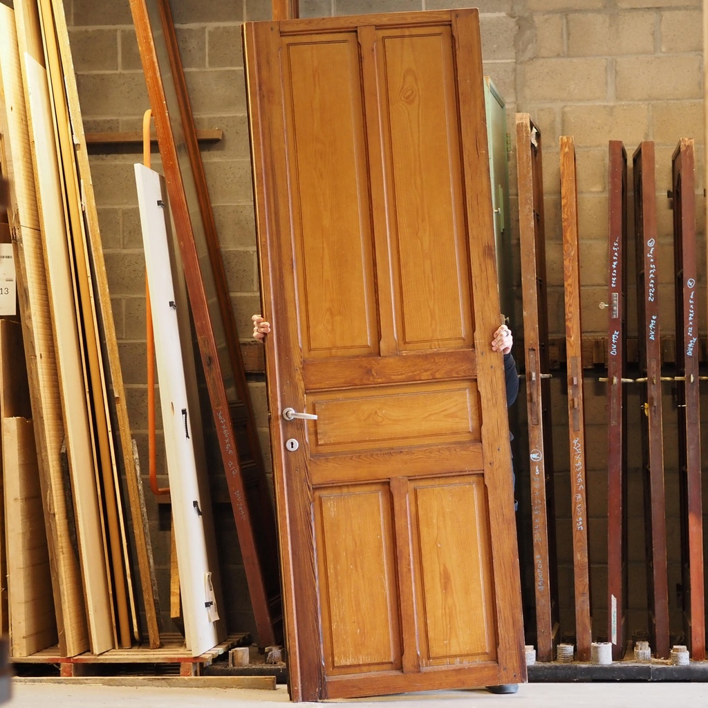 Door in varnished solid wood (H. 256 x W. 90 cm) - Right