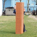 Double wooden shutter in basswood (H. 216,5 cm x W. 72 cm)