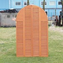 Quadruple wooden arched shutter in basswood (H. 216,5 cm x W. 132,8 cm)