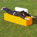 Bench with backrest by Drisag (L. 180 cm)