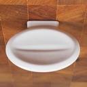 Wall soap holder in glazed porcelain by Boch Frères