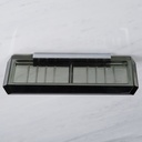 Large wall soap holder in smoked pressed glass by Inda