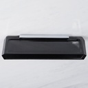 Bathroom wall shelf in pressed glass by Inda - Opaque black