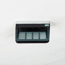 Wall soap holder in smoked pressed glass by E.P. Milano