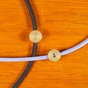 Wall/Ceiling pin in solid brass for textile cable (⌀ 2 cm)