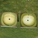 Bathroom sink in ceramic by Adam et Mercier