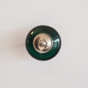 Glass cabinet knob with rosette by Emery&Cie (⌀ 5,5 cm) - Green