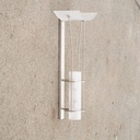 Wall light in stainless steel with frosted glass diffusers
