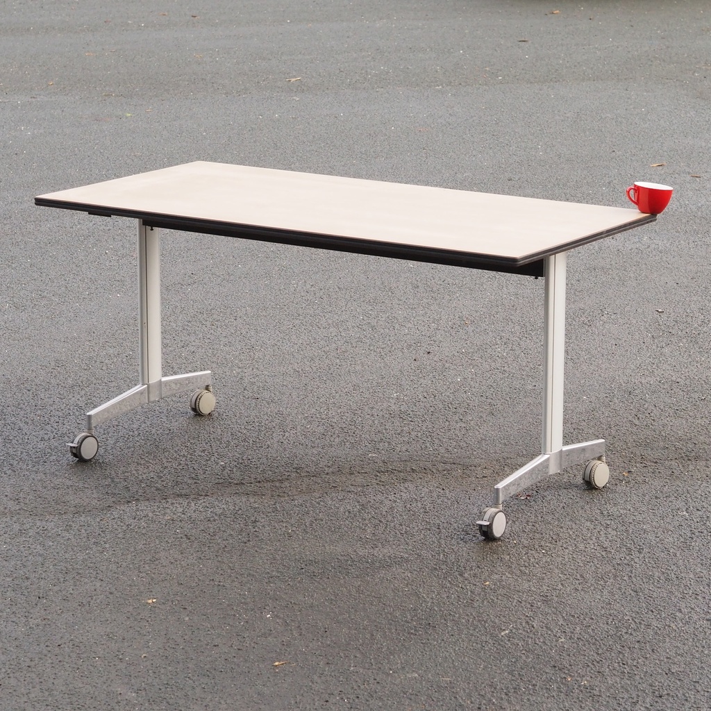 Folding table with castors by Howe (150 x 75 cm)