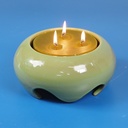 Candle holder in glazed terracotta by Emery&Cie
