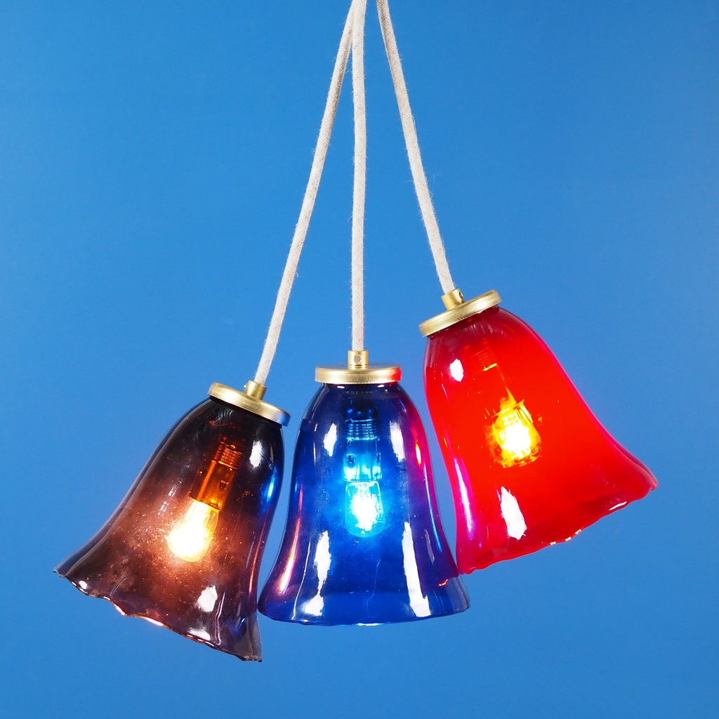Hanging light 'Isaach' in opaline glass (various colors)