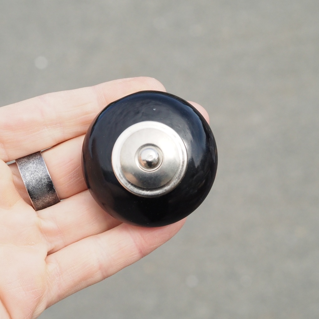 Glass cabinet knob with rosette by Emery&Cie (⌀ 4,5 cm) - Dark green