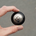 Glass cabinet knob with rosette by Emery&Cie (⌀ 4,5 cm) - Ana green