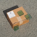 Box of 20 handmade wall tiles by Emery&Cie (5 x 5 cm) - Light green glass