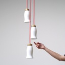 Cascade hanging light 'Tilda' with handmade glass lampshades from Emery&Cie - White