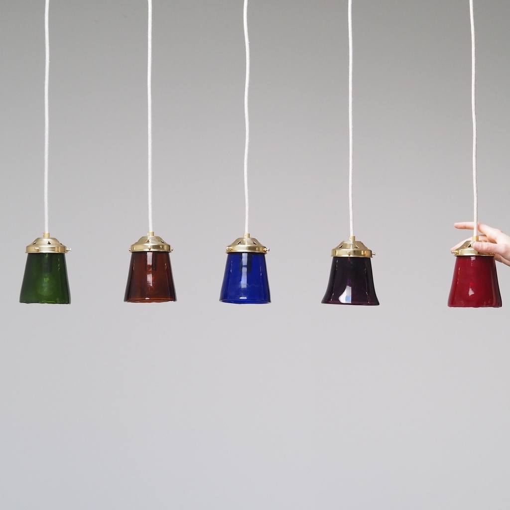 Hanging light 'Mona' with handmade glass lampshades from Emery&Cie (various colors)