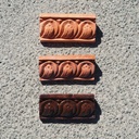 Embossed handmade frieze in terracotta by Emery&Cie (14 x 5,5 cm) - Flare