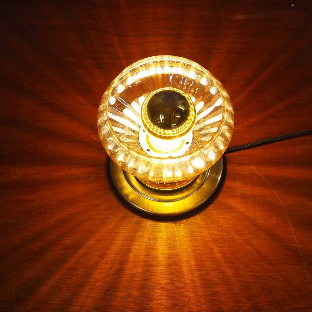 Table light 'Jacques' in brass and glass