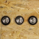 Glass cabinet knob with rosette by Emery&Cie (⌀ 4,5 cm) -  various colors