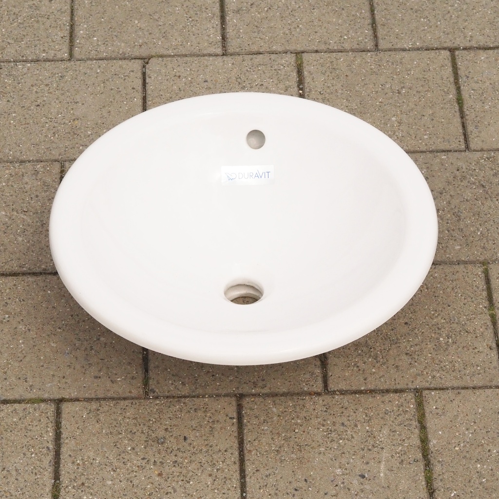 Inset basin in glazed ceramic by Duravit (⌀ 47 cm)