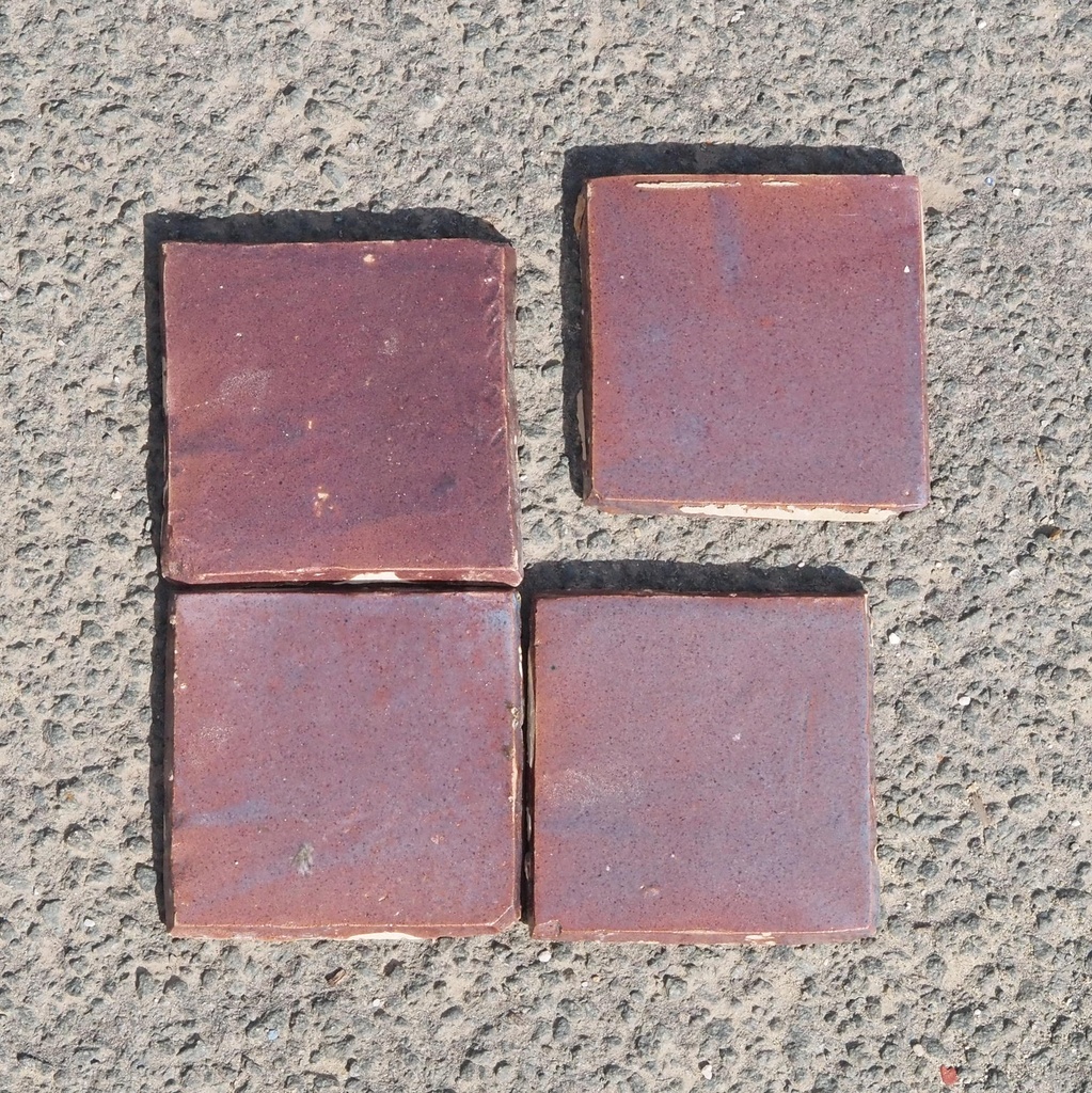 Handmade zellige tile in glazed terracotta by Emery&Cie (12 x 12 cm)