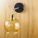 Wall sconce 'Hank' in textured glass